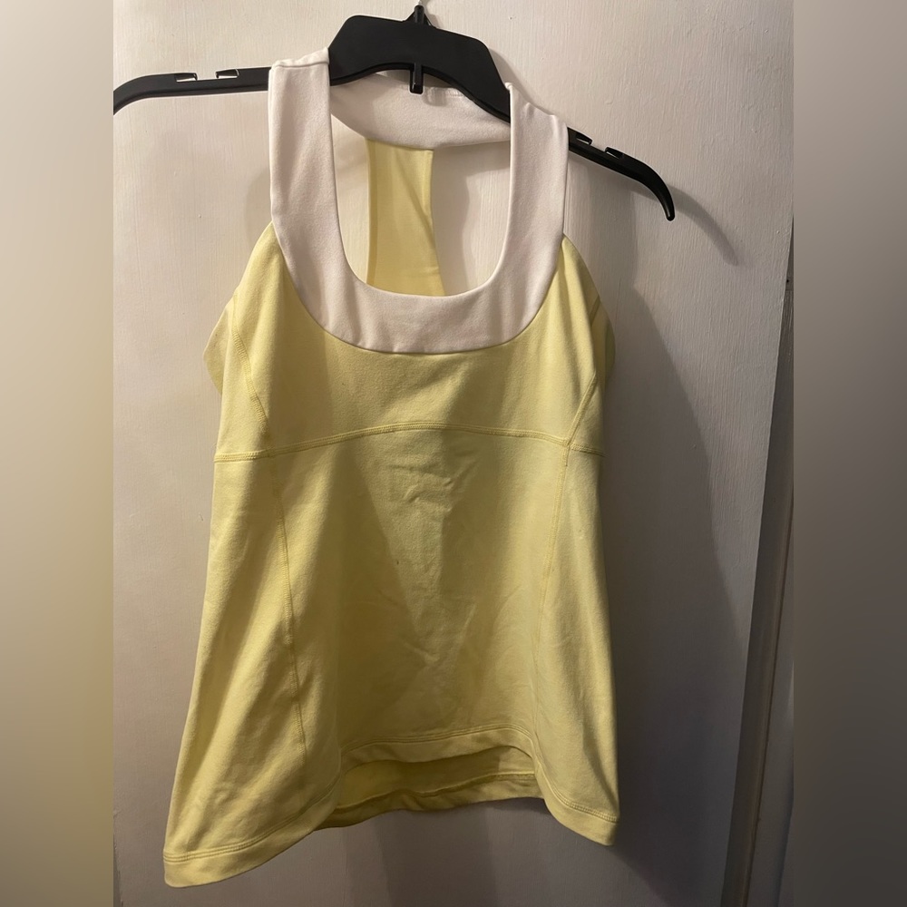 Lululemon Halter Activewear Tank Yellow